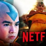 Avatar: Last Airbender Aang flying, Netflix logo