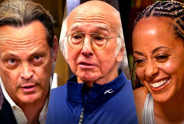 Curb Your Enthusiasm Season 12 Episode 7 cast members (Vince Vaughn, Larry David, Essence Atkins)