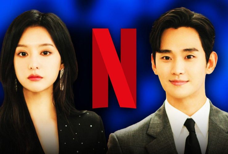 Kim Ji-won as Hae-in, Netflix logo, Kim Soo-hyun as Hyun-woo