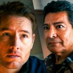 Tracker Justin Hartley and Gil Birmingham