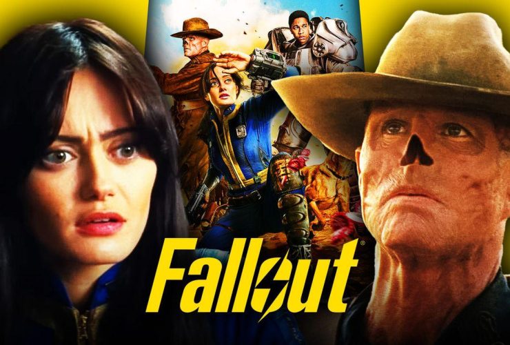 Ella Purnell, Fallout logo, Walton Goggins as the Ghoul