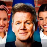 Next Level Chef Christina Miros, Gordon Ramsey, and Gabrielle Chappel