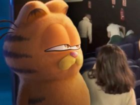 Garfield: briga no teatro durante a exibição do filme de animação, espectadores em estado de choque