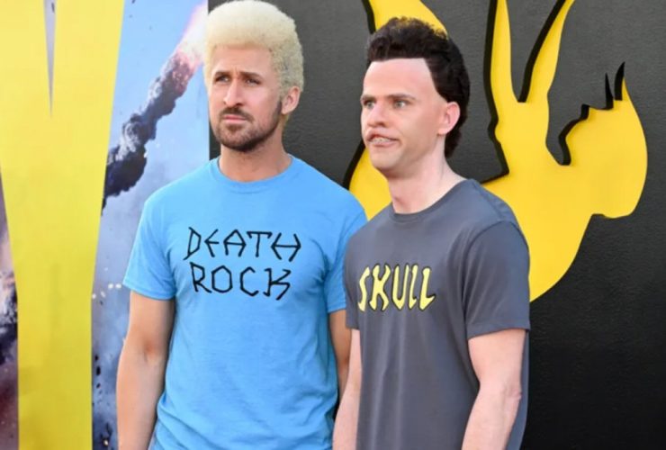 Ryan Gosling e Mikey Day na versão Beavis & Butt-Head surpreendem os fãs no tapete vermelho de The Fall Guy