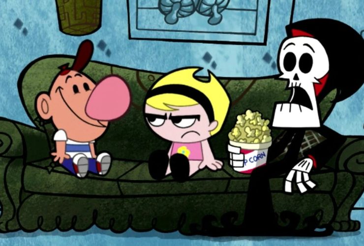 Billy e Mandy, do Cartoon Network, apareceram pela primeira vez em um filme sangrento de perfuração de cabeças