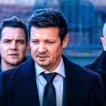 Taylor Handley as Kyle McLusky, Jeremy Renner as Mike McLusky and Hugh Dillon in Mayor of Kingstown