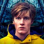 Louis Hofmann as Jonas Kahnwald in Dark, Netflix logo