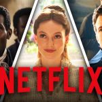 Victor Alli as John Stirling, Hannah Dodd, Luke Thompson as Benedict Bridgerton, Netflix logo