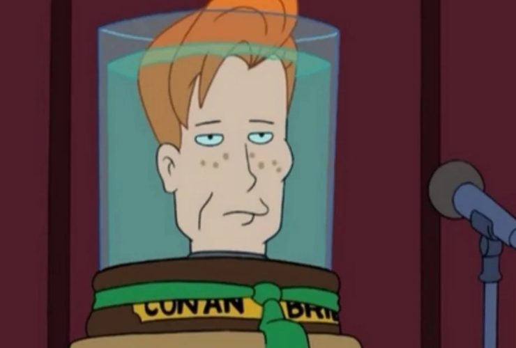 O co-criador de Futurama recebeu as boas-vindas hilariantes dos Simpsons de Conan O'Brien