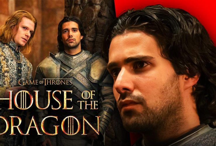 Fabien Frankel as Criston Cole in House of the Dragon, House of the Dragon logo