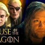 Tom Glynn-Carney as Aegon Targaryen, House of the Dragon logo, Tom Bennett as Ulf the White