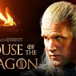 Matt Smith as Daemon Targaryen, House of the Dragon logo, Dragon breathing fire