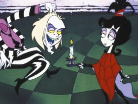 O desenho animado Beetlejuice de Tim Burton é quase impossível de assistir hoje