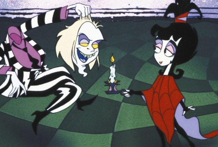 O desenho animado Beetlejuice de Tim Burton é quase impossível de assistir hoje