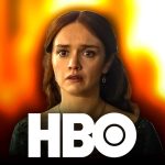 Olivia Cooke as Alicent Hightower in House of the Dragon, HBO logo