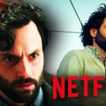 Penn Badgely as Joe in You, Netflix logo