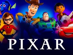 Pixar characters banner