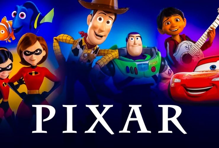 Pixar characters banner