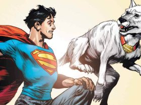 James Gunn revela a primeira olhada no cachorro do Superman, Krypto, inspirado no verdadeiro cão do diretor