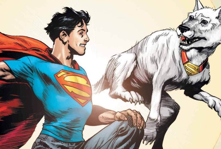 James Gunn revela a primeira olhada no cachorro do Superman, Krypto, inspirado no verdadeiro cão do diretor