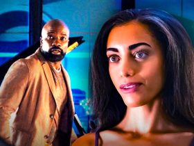 Eve, played by Kiara Barnes, and Mike Colter in Accused episode