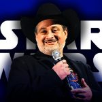 Dave Filoni, Star Wars logo behind him
