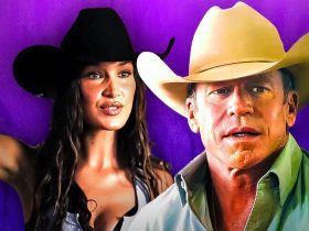 Yellowstone Season 5 Episode 13 cast members Bella Hadid and Taylor Sheridan