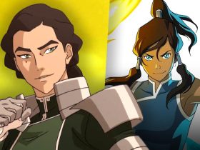 Kuvira and Avatar Korra posing.