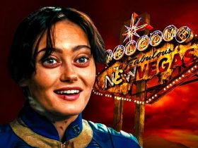 Fallout series, Nev Vegas sign, Ella Purnell as Lucy