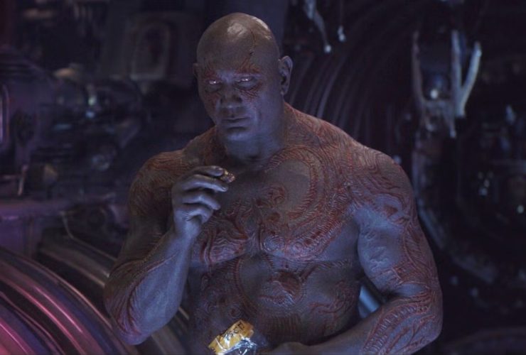 James Gunn lamenta uma cena de Drax excessivamente referenciada em Vingadores: Guerra Infinita